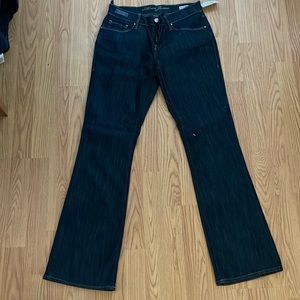 Dark wash boot cut jeans
